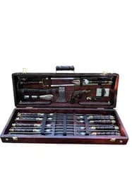 Набор шампуров в деревянном кейсе - столе "КРУПЬЕ" - PRORAB