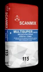 Клей для плитки SCANMIX MULTISUPER 115 25кг белый - PRORAB