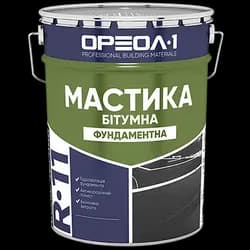Мастика битумная ОРЕОЛ R-11 для фундамента 25кг - PRORAB